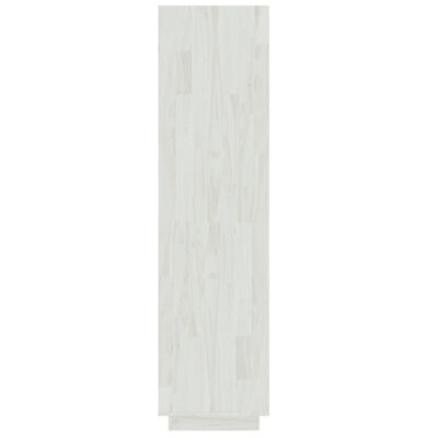 vidaXL Bibliotecă/Separator cameră, alb, 40x35x135 cm, lemn masiv pin