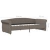 vidaXL Pat de zi cu saltea, gri taupe, 90x200 cm, textil, USB