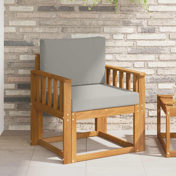 vidaXL Canapea de exterior Lemn de acacia solid și poliester