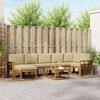 vidaXL Set de canapele de exterior cu pernă 8 pcs Natural și Bej