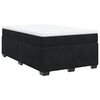 vidaXL Pat box spring cu saltea, negru, 120x190 cm, catifea
