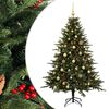 vidaXL Brad de Crăciun artificial cu glob 120 cm 150 LED-uri Alb cald