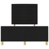 vidaXL Cadru de pat cu headboard Negru 140 x 190 cm țesătură