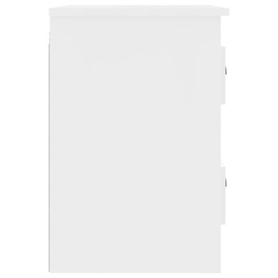 vidaXL Noptieră de perete, alb extralucios, 41,5x36x53cm