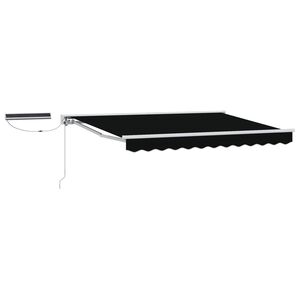 vidaXL Cort electric retractabil Negru și Alb 3 x 2,5 m