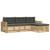 vidaXL Set de canapele de exterior 4 buc. Alb și antracit