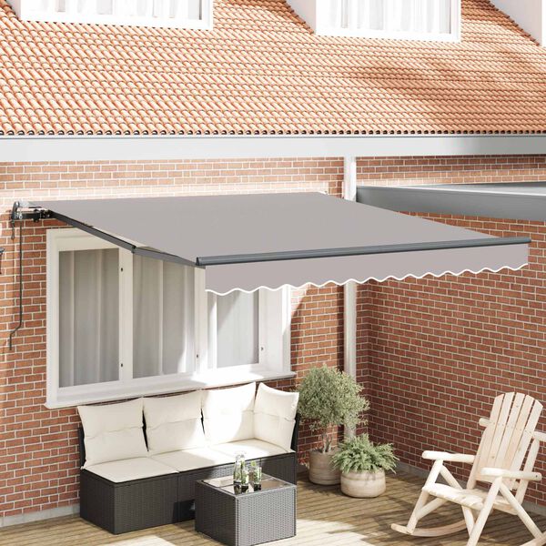 vidaXL Cortina Retractabilă Gri deschis 300 x 250 cm