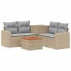 vidaXL Set de canapea 6 buc. Beige și gri deschis Ratan poli și Oțel