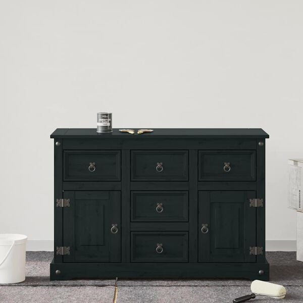 vidaXL Vopsea pentru mobilă Negru 10 x 10 x 12,2 cm Print pe perete