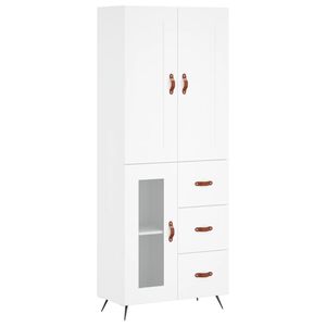 vidaXL Dulap &icirc;nalt, alb, 69,5x34x180 cm, lemn compozit