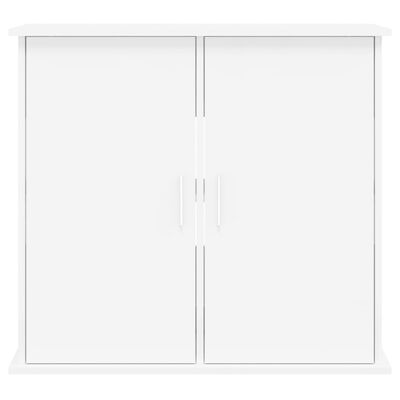 vidaXL Suport acvariu, alb extralucios, 81x36x73 cm, lemn prelucrat
