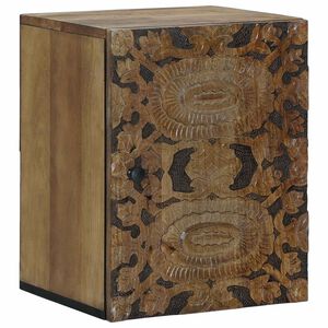 vidaXL Dulap Suspendat pentru Baie cu ușă Maro 38 x 33,5 x 48 cm
