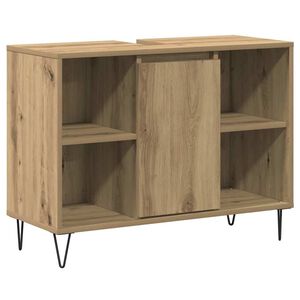 vidaXL Dulap de Baie Stejar Artizanal 80 x 33 x 60 cm Lemn prelucrat
