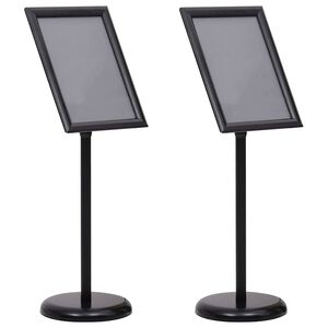 vidaXL Suporturi pentru postere 2 buc. Negru 45 x 32,7 x 108 cm