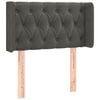 vidaXL Tăblie de pat cu aripioare gri &icirc;nchis 83x16x78/88 cm catifea