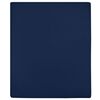 vidaXL Cearșaf de pat cu elastic, bleumarin, 90x200 cm, bumbac