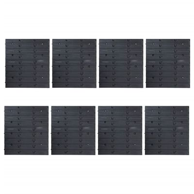 vidaXL Set cutii depozitare 141 piese cu panouri de perete, roșu&negru