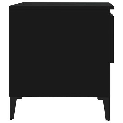 vidaXL Masă laterală, negru, 50x46x50 cm, lemn compozit