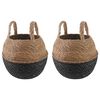vidaXL Vază pentru plante cu m&acirc;nere 2 buc. Negru &Oslash; 22 x 20 cm