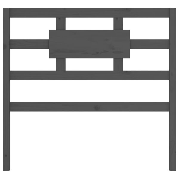 vidaXL Tăblie de pat, gri, 105,5x4x100 cm, lemn masiv de pin