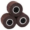 vidaXL Role de șlefuire 3 buc. Maro 12 x 12 x 10 cm Fibra sintetică