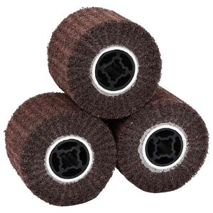 vidaXL Role de șlefuire 3 buc. Maro 12 x 12 x 10 cm Fibra sintetică