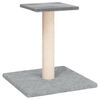 vidaXL St&acirc;lp de zg&acirc;riat pentru pisici cu platformă, gri deschis, 38 cm