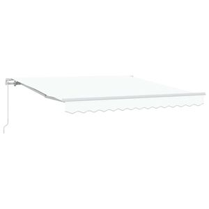 vidaXL Cortina Retractabilă Alb 350 x 250 cm Poliester și Aluminiu