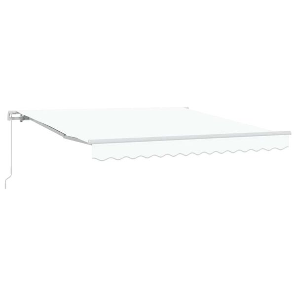 vidaXL Cortina Retractabilă Manual Alb 350 x 250 cm țesătură