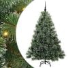 vidaXL Brad de Crăciun artificial cu 150 LED Verde 150 cm PE și PVC