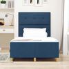 vidaXL Cadru de pat cu headboard albastru 120 x 200 cm țesătură