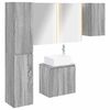 vidaXL Set dulap baie 5 buc. Sonoma gri Lemn prelucrat