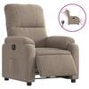 vidaXL Fotoliu rabatabil electric, gri taupe, microfibră