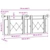 vidaXL Cap de pat suspendat Gri deschis 170 x 55 x 5 cm Catifea