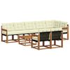 vidaXL Set de canapele de exterior 9 buc. Natural și Crem