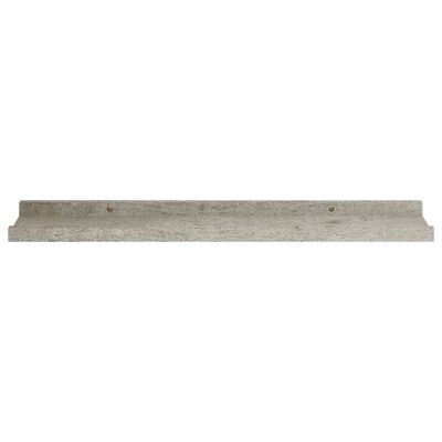 vidaXL Rafturi de perete, 2 buc., gri beton, 60x9x3 cm