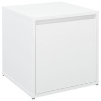 vidaXL Cutie cu sertar, alb, 40,5x40x40 cm, lemn compozit