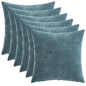vidaXL Husă pentru pernă 6 buc. HEERLEN albastru 40 x 40 cm
