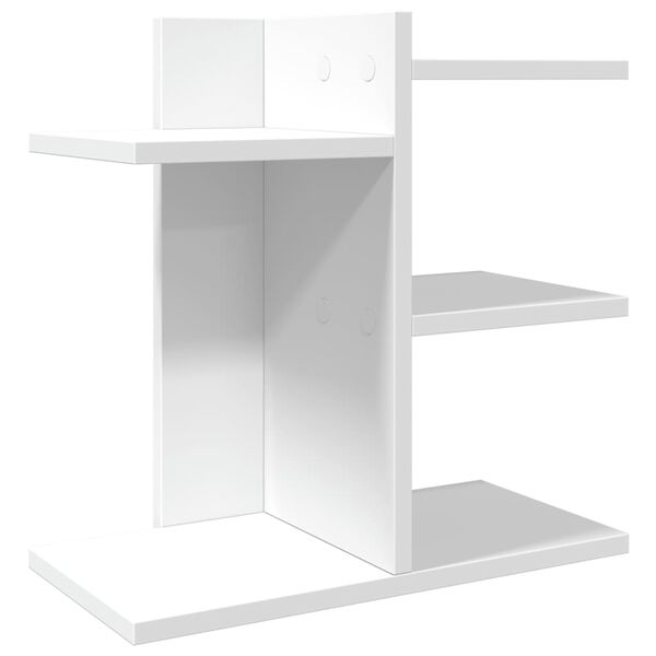 vidaXL Organizator de birou, alb, 42x21,5x42 cm, lemn prelucrat