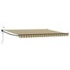 vidaXL Cort electric retractabil Verde și galben 5 x 3 m