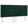 vidaXL Tăblie pat cu aripioare verde &icirc;nchis 183x16x118/128 cm catifea
