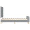 vidaXL Cadru de pat cu headboard Gri deschis 120 x 190 cm țesătură