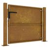vidaXL Poartă de grădină 100x100 cm, oțel Corten