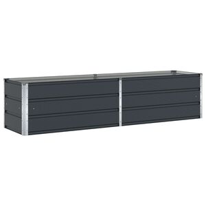 vidaXL Jardinieră Antracit 195 x 50 x 45 cm Oțel Galvanizat