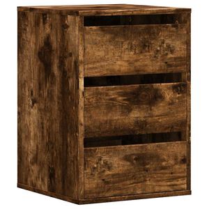 vidaXL Dulap colț cu sertare stejar fumuriu 40x41x58 cm lemn prelucrat