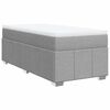 vidaXL Pat box spring cu saltea, gri deschis, 90x190 cm, textil