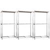 vidaXL Rafturi anvelope 2 niveluri 3 buc. argintiu 110x40x180 cm oțel