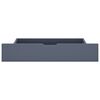 vidaXL Cadru de pat cu 4 sertare, gri, 160 x 200 cm, lemn masiv de pin
