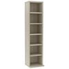 vidaXL Dulap CD-uri, stejar sonoma, 21x20x88 cm, lemn compozit