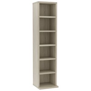 vidaXL Dulap CD-uri, stejar sonoma, 21x20x88 cm, lemn compozit